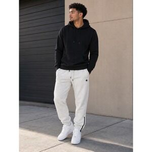 Champion Reverse Weave Men Sweatpants Size M Heather White Athleisure Streetwear